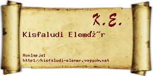 Kisfaludi Elemér névjegykártya