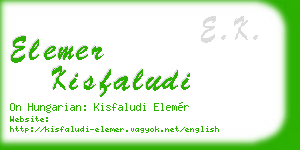 elemer kisfaludi business card